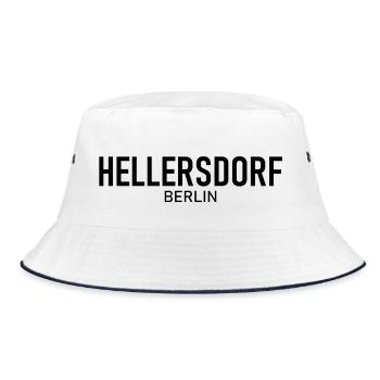 Hellersdorf - Berlin - Deutschland - Bezirk - Bucket Hat - Weiß/Navy - Vorne