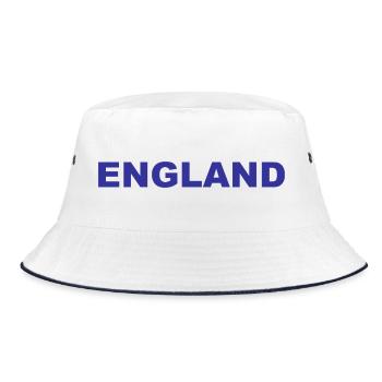 England Soccer - Football - Great Britain - Bucket Hat - Weiß/Navy - Vorne