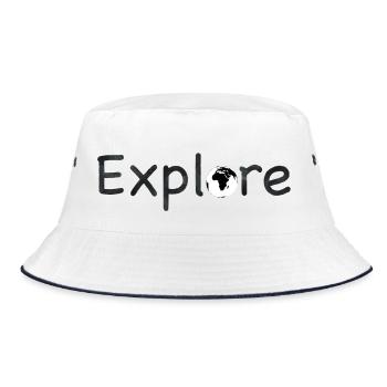 Explores - Bucket Hat - white/navy - Front