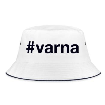 VARNA Hashtag Bulgarie Bulgare - Bob - blanc/marine - Devant