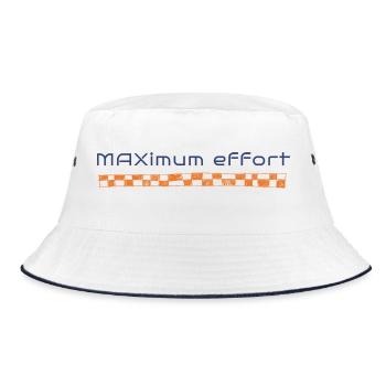 f1 maximum effort - Bucket Hat - Weiß/Navy - Vorne