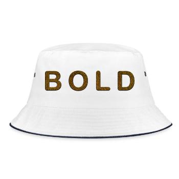 Artistic abstract painting with texture - Bucket Hat - white/navy - Front