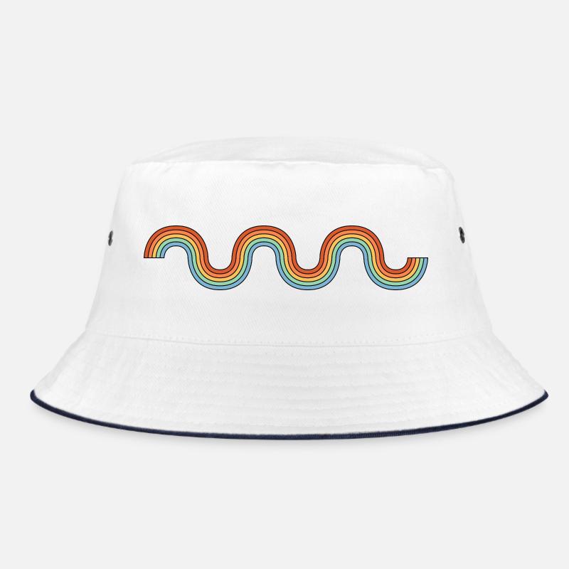 Wellen Regenbogen Retro Bucket Hat