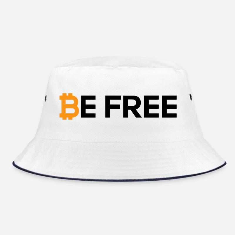 Bitcoin Be Free - Bucket Hat - Weiß/Navy