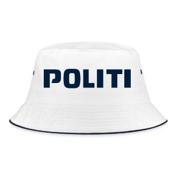 police - Bucket Hat - white/navy - Front