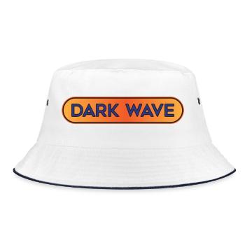 Dark Wave Music Shirt - Retro Gothic Aesthetic - Bucket Hat - white/navy - Front