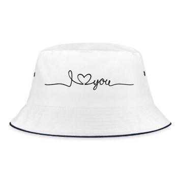 I Love you - message d'amour - Bob - blanc/marine - Devant