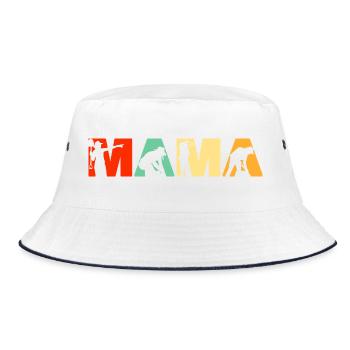 Landscaping Mama Gardening Retro Silhouette - Bucket Hat - white/navy - Front
