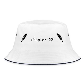 chapter 22 Birthday - Bucket Hat - white/navy - Front