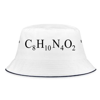 Caffeine - Chemical Formula - Bucket Hat - white/navy - Front