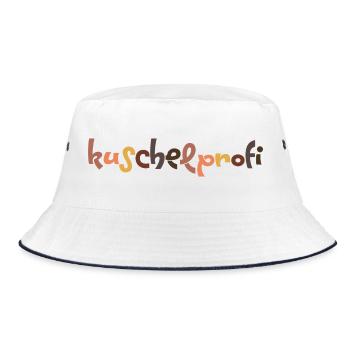 Kuschelprofi Essentials - Starter Edition - Bucket Hat - Weiß/Navy - Vorne