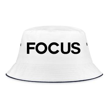 focus - Bucket Hat - white/navy - Front