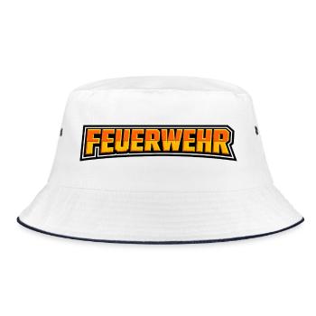Fire Brigade Flames Logo - Bucket Hat - white/navy - Front