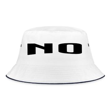 No, a good answer - Bucket Hat - white/navy - Front