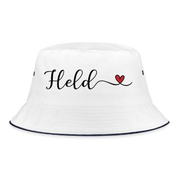 Hero at heart - Bucket Hat - white/navy - Front