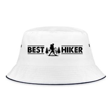 Best Hiker Mountain Hiker - Bucket Hat - Weiß/Navy - Vorne