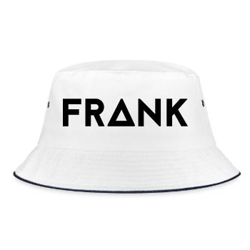 Vorname Frank - Bucket Hat - Weiß/Navy - Vorne