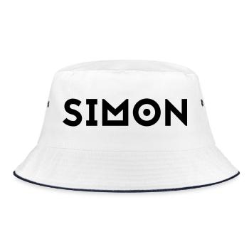 Prénom Simon - Bob - blanc/marine - Devant