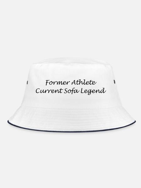 Ehemalige Athleten-Sofa-Legende - Bucket Hat - Weiß/Navy