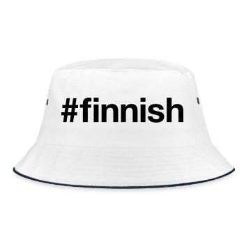 FINNOIS Hashtag Finlande Finnisch Finlande - Bob - blanc/marine - Devant