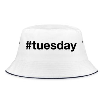 TUESDAY Hashtag tuesday - Bucket Hat - white/navy - Front