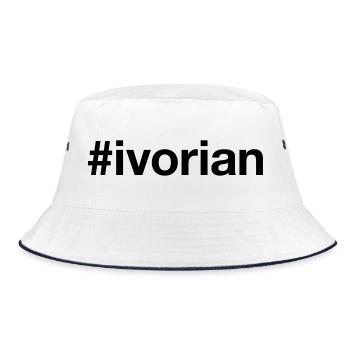 Hashtag ivoirien Côte d’Ivoire - Bob - blanc/marine - Devant