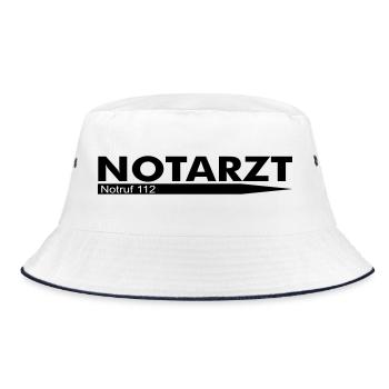 Notarzt Notruf 112 - Bucket Hat - Weiß/Navy - Vorne