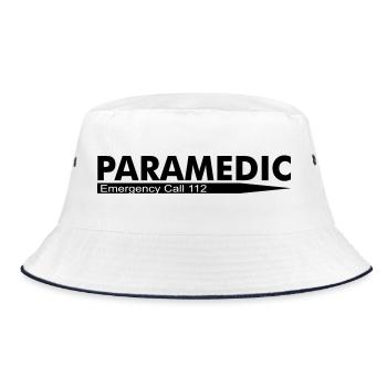 Paramedic Emergency Call 112 - Bucket Hat - Weiß/Navy - Vorne