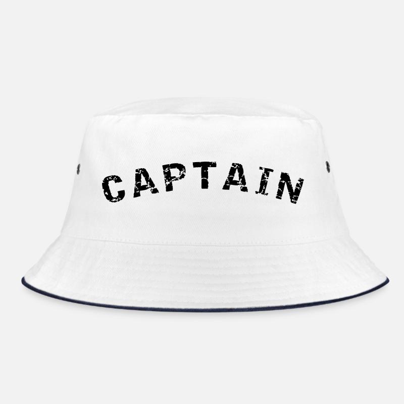 Captain Style Design - Bucket Hat - Weiß/Navy