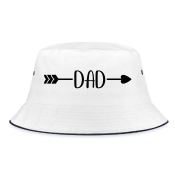 Dad - Bucket Hat - white/navy - Front