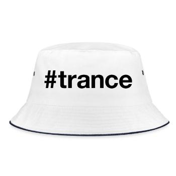 TRANCE Hashtag - Bucket Hat - Weiß/Navy - Vorne