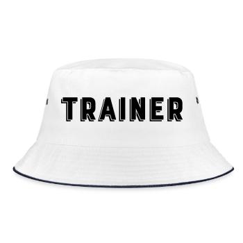 Trainer - Bucket Hat - Weiß/Navy - Vorne