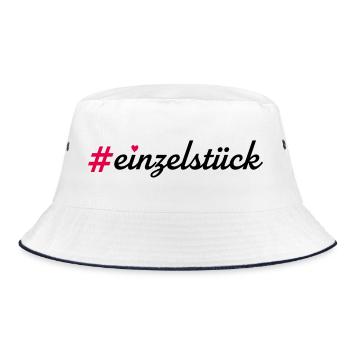 Einzelstück - Bucket Hat - Weiß/Navy - Vorne