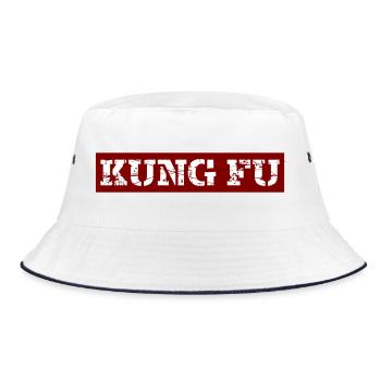 Kung Fu - Bucket Hat - Weiß/Navy - Vorne