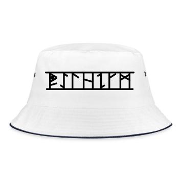 Wilhelm - Bucket Hat - white/navy - Front