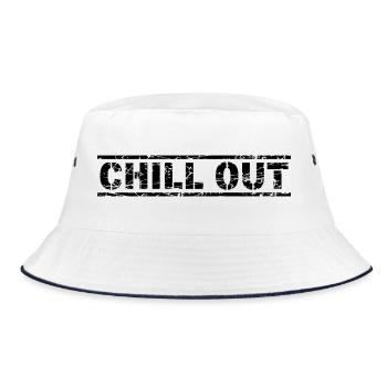 Chill Out - Bucket Hat - white/navy - Front