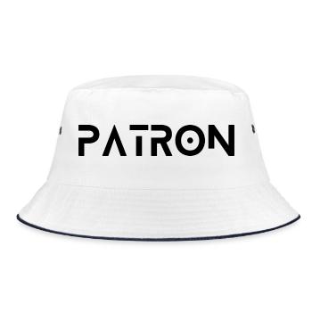 El Patron Lettering – Stylish Saying - Bucket Hat - white/navy - Front