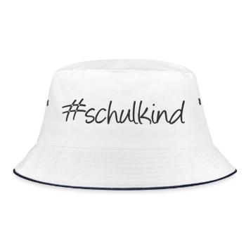 Hashtag Schulkind - Bucket Hat - Weiß/Navy - Vorne