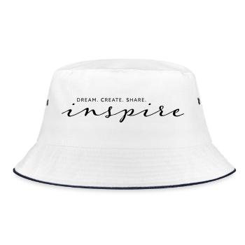 Rêver, Créer, Partager, Inspirer - Bob - blanc/marine - Devant