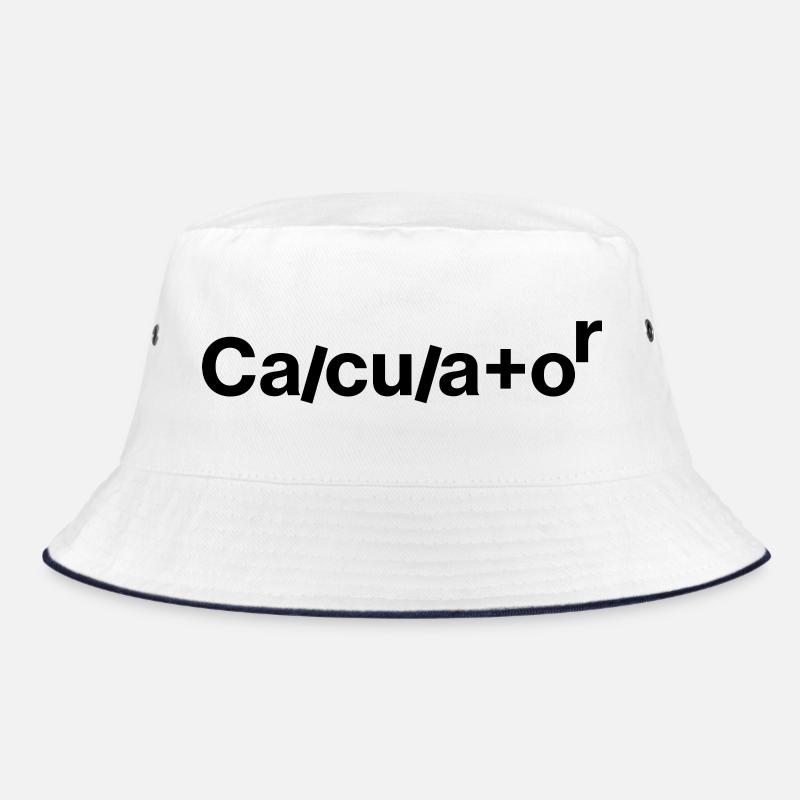 calculator - Bucket Hat - Weiß/Navy