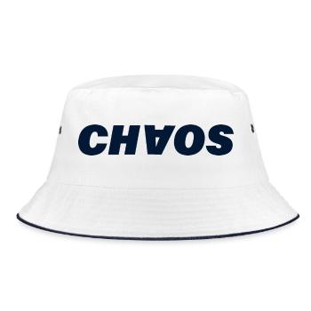 CHAOS - Bucket Hat - white/navy - Front