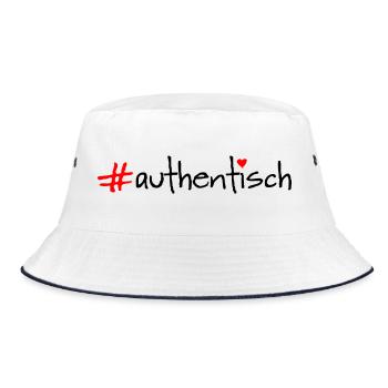 authentic - Bucket Hat - white/navy - Front