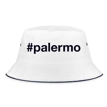 PALERMO Hashtag - Bucket Hat - white/navy - Front