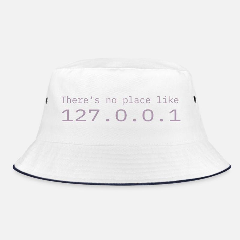 Programmierer Nerd IT Kein Ort wie Localhost - Bucket Hat - Weiß/Navy