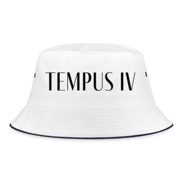Colored Mandala Pattern on Ethnic Wash Sheets - Bucket Hat - white/navy - Front