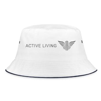 Vegetarian Bastion Icon Design - Bucket Hat - white/navy - Front