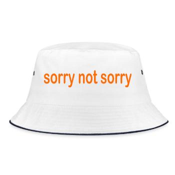 sorry not sorry - Bucket Hat - white/navy - Front