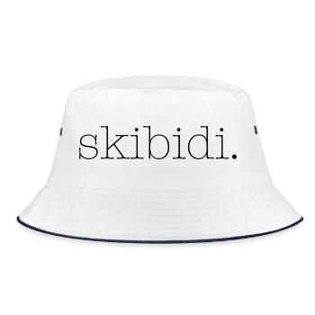 skibidi - Bucket Hat - white/navy - Front