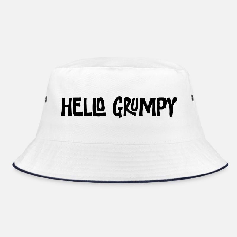 Hello Grumpy Lustiger Minimal Spruch Bucket Hat