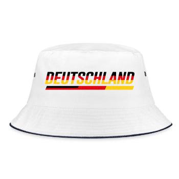 GERMANY – Speed Stripe Racing Look - Bucket Hat - white/navy - Front